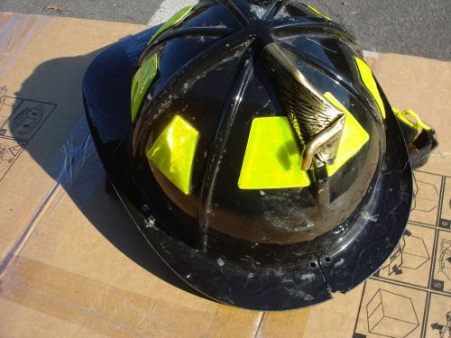 Cairns 1010 Helmet Black + Liner Firefighter Turnout Bunker Fire Gear ...H-239