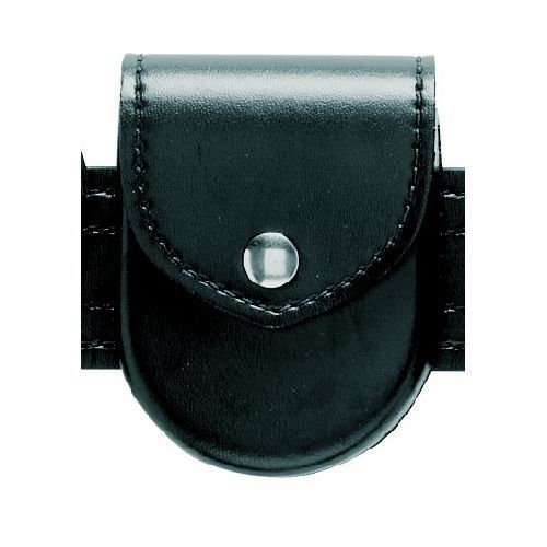 Safariland 90-9 black hi-gloss chrome snap top flap handcuff pouch for sale