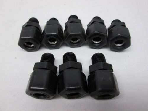 Lot 8 new parker p4mc6 plastic connector fitting 3/8in id 1/4in npt d243929 for sale