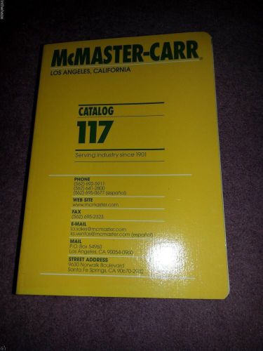 NEW McMaster-Carr Catalog 117 California Edition Book Industrial Supply Carr