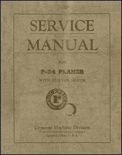 Rockwell P-24 Planer Service Manual