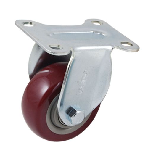 Fixed type 3&#034; dia burgundy pvc wheel industrial rigid caster for sale