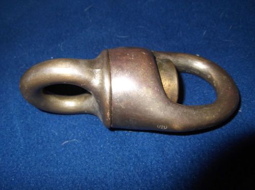 Vintage 1/2&#034; solid bronze eye to eye swivel with bearing for sale