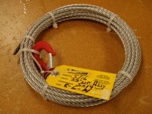 Griphoist winch cable,alloy stl, 5/16&#034;  x 33 ft. !58e! for sale