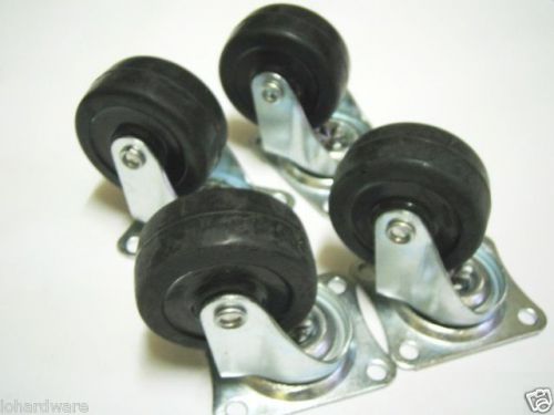 4 pc  2&#034; swivel  solid rubber castor wheels (brand new) for sale
