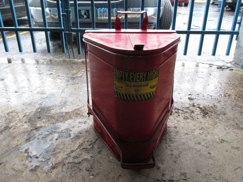 Shop Rag Oily Foot-Operated Waste Can (Self Closing)