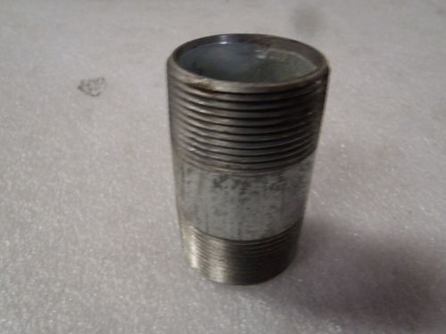 Nipple,pipe size 1-3/4&#034;,length 3&#034;,npt, galvanized steel, schedule 40 fast ship! for sale