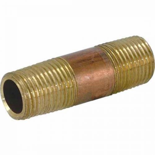 Ez-Flo 78744 Red Brass Nipple - 1&#034; MIP