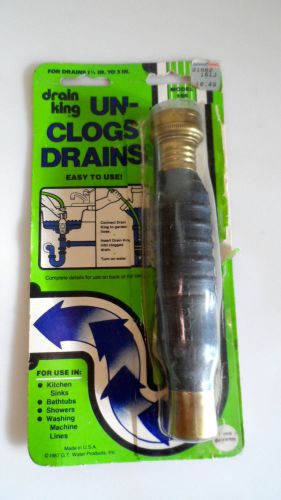 Drain King 186 Pipe Cleaner Opener Un-Clogs 1.5&#034; - 3&#034; Lines w/instructions