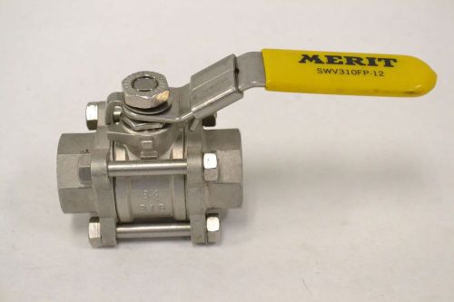 New merit swv310fp-12 1000 wog stainless socket weld 3/4 in ball valve b311328 for sale