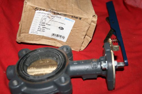 New nibco lc-2000-3 200psi epdm disc al.bronze  2-1/2 in butterfly valve nlq100e for sale