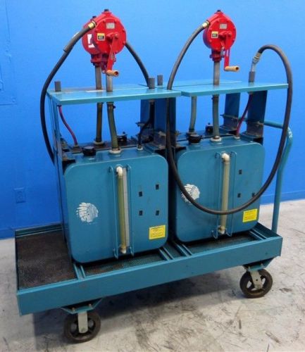 48 gallon valley equipment portable lubrication filling cart w/ tuthill pumps for sale