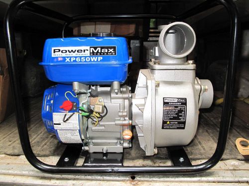 3&#034; 6.5 hp water pump w/ suction &amp; discharge hoses new powermax xp650 wp for sale