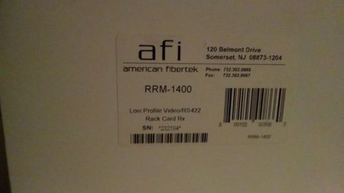 American Fibertek RRm 1400 w/ video card
