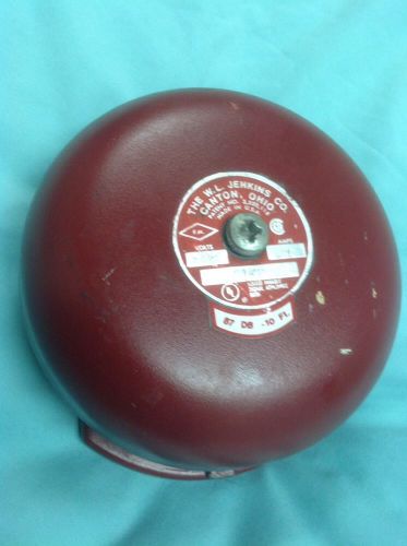 THE W.L. JENKINS CO 6&#034; FIRE ALARM BELL WITH GONG 24 VDC , 0.2 A, model 2204P