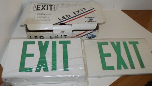 NEW Green LED Light  Exit Sign UL Listed Mounting Plate FREE SH Skyline Lighting