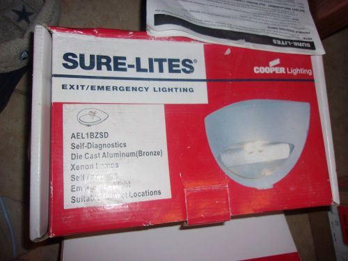NEW Cooper Lighting Sure-Lites LED Exit/Emergency Light Bronze Aluminum NIB