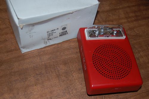New cooper wheelock series e50-24mcw-fr speaker strobe fire alarm 110226 wall for sale