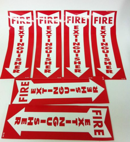 SIX BRAND NEW 12X4 FIRE EXTINGUISHER STICKER SIGNS *****FREE SHIPPING!!!!!!*****