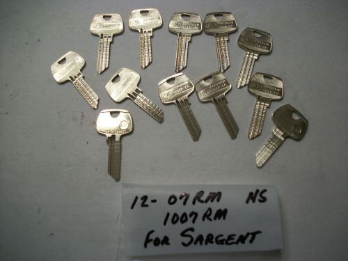 Locksmith LOT of 12 Key Blanks for SARGENT RM, Dominion 07RM, 5 Pin, Uncut