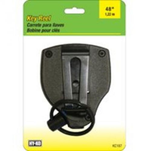 Reel key 48in plstc/kevlar blk hy-ko products key storage kc187 black for sale