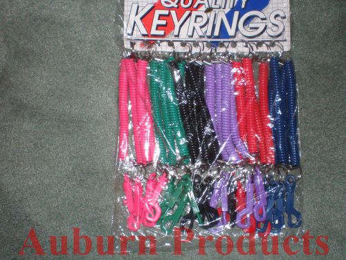 COIL KEY CHAINS / 24 PER CARD / ASSORTED COLORS