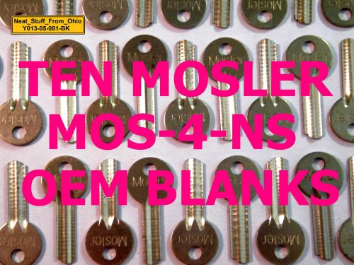 SAFE DEPOSIT BOX KEY BLANKS, MOSLER MOS-4-NS (or YALE 884BR) - TEN OEM BLANKS