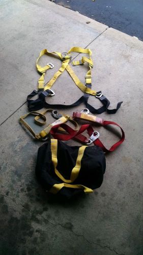 Fall Protection Kit - Includes Harness, (2) Shock Absorbing Lanyards, and Bag