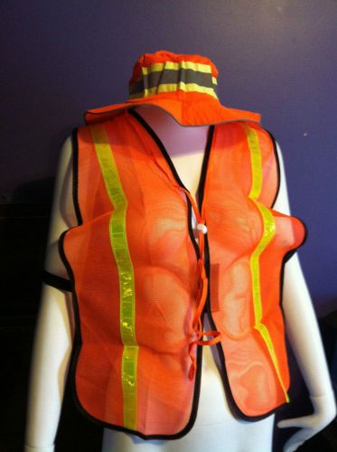 3 safety vest 3 boonie hats hunting work safety jogging camping for sale