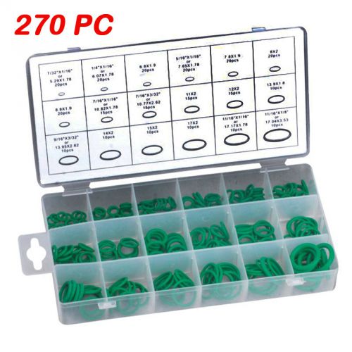 High quality set 270pc o-ring kit green metric o-ring seal seals nitrile rubber for sale