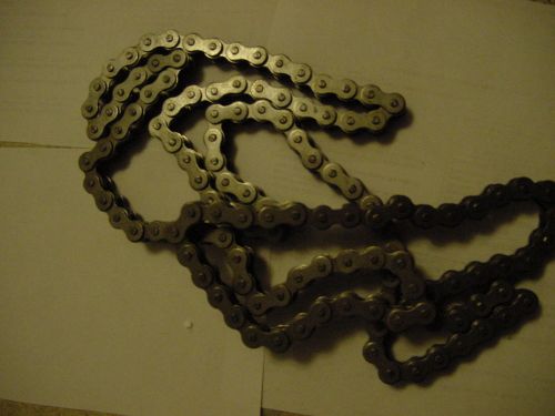 40 roller riveted chain, steel, 5.5&#039; long for sale