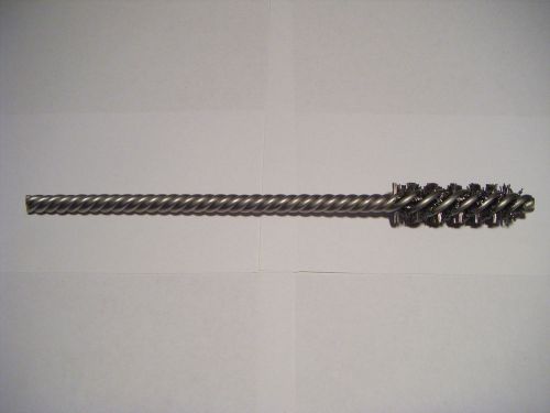Industrial 8 1/2&#034; oal steel wire tube cleaning brush - brush diameter 11/16&#034; for sale