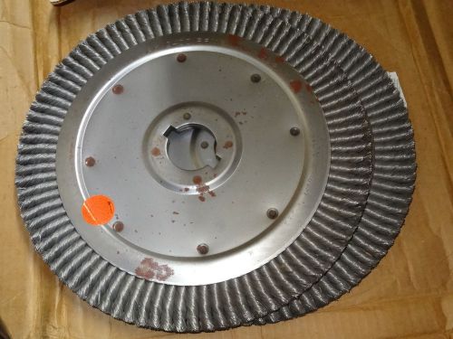 2 ANDERSON 14&#034; x 9/16&#034; wide Knotted Wire Brush Wheels 2&#034; hole 10793-01756