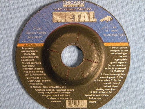 4-1/2&#034; GRINDING WHEEL DISC for METAL 24 Grit Aluminum Oxide 13200 RPM