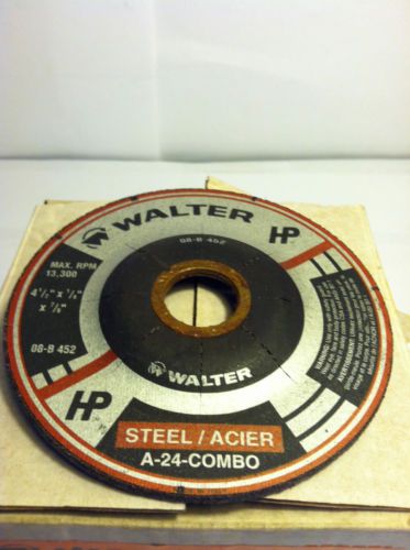 WALTER, #08-B-452, 4 1/2&#034; X 1/8&#034; X 7/8&#034; HP STEEL COMBO DEPRESSED CENTER  WHEELS