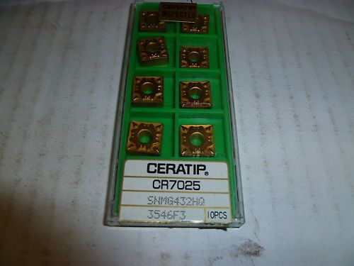 CERATIP SNMG432HQ INSERTS CR7025 ~ PACK OF 10 ~ NEW