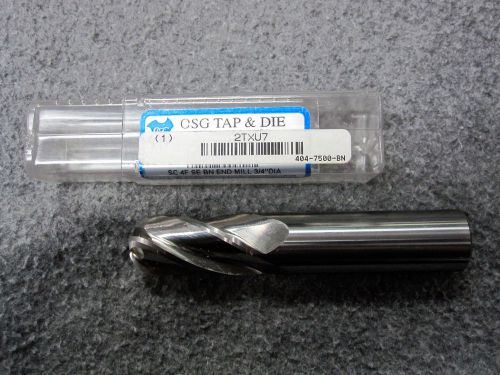 Osg solid carbide ball nose end mills 3/4&#034; dia for sale