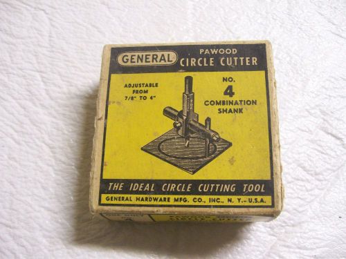 General Circle Cutter no.4,pawood,adjustable,combination shank,vintage