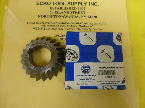 SINGLE ANGLE MILLING CUTTER 3&#034;DIAx3/4&#034;WIDEx1-1/4&#034;HOLE 60 DEGREE HSS NEW $56.40