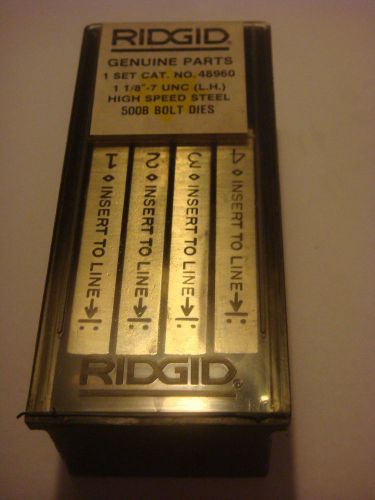 Ridgid 48960 1-1/8-inch 500B Left-Handed High Speed Bolt Dies #1-4