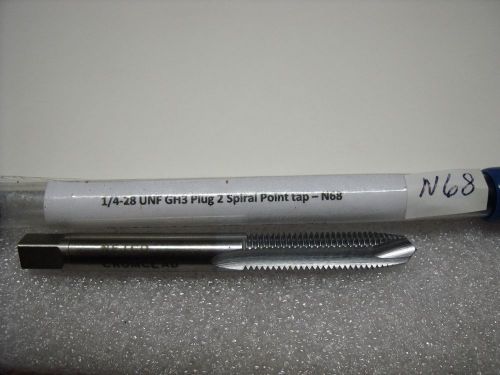 1/4-28 unc tap gh3 plug 2 spiral point chrome clad tap hss usa – new -n68 for sale