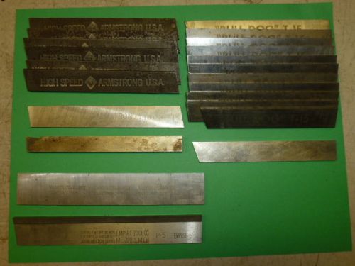 LOT of (22) PARTING CUT-OFF BLADES, ARMSTRONG, EMPIRE, CLEVELAND, BULL DOG