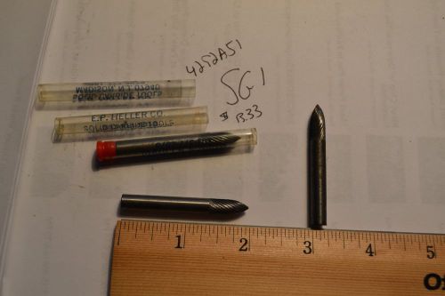 Tungsten Carbide Burr - Flame Shape - 1/4&#034; dia  QTY=3