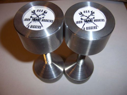 Two hole pins. standard. custom. usa iron workers riggers 1/2&#034; to 1-5/8&#034; knurled for sale
