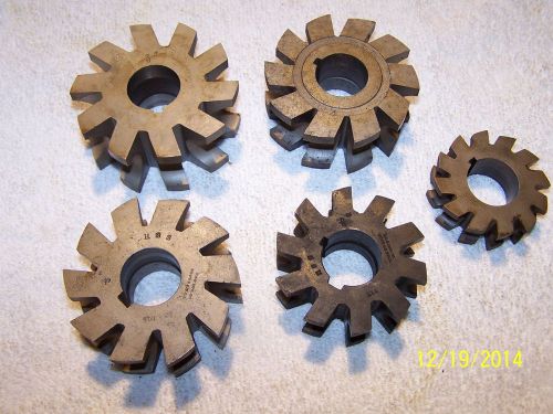 Lot of 5 h.s.s. horizontal milling machine radius cutters 1&#034; for sale
