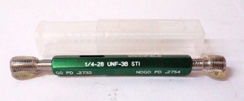 Greenfield g552357 go/no go thread plug gage 1/4-28 2b (new with original box) for sale
