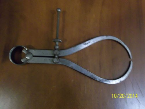 VINTAGE STARRETT OUTSIDE CALIPER, 7&#034; long, spring nut, rounded legs