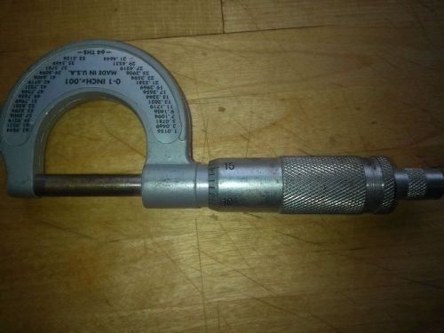 General Tools #102  0 to 1-Inch .001-Inch Micrometer in Great Condition