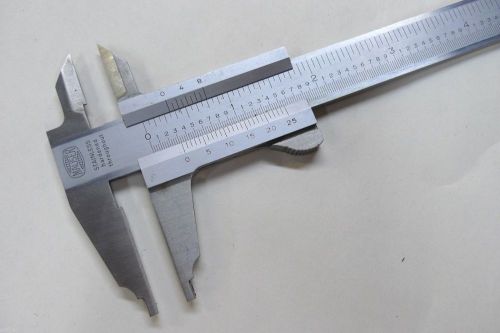MAUSER 6&#034; GERMANY CALIPER &amp; DEPTH GAGE GAUGE inches &amp; mm *1