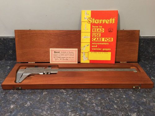 Starrett No. 123 0-14&#034; Master Vernier Caliper in Case, Retail: $773